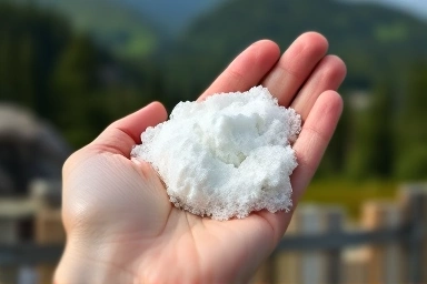 Rich lather from solid shampoo, symbolizing clean hair.